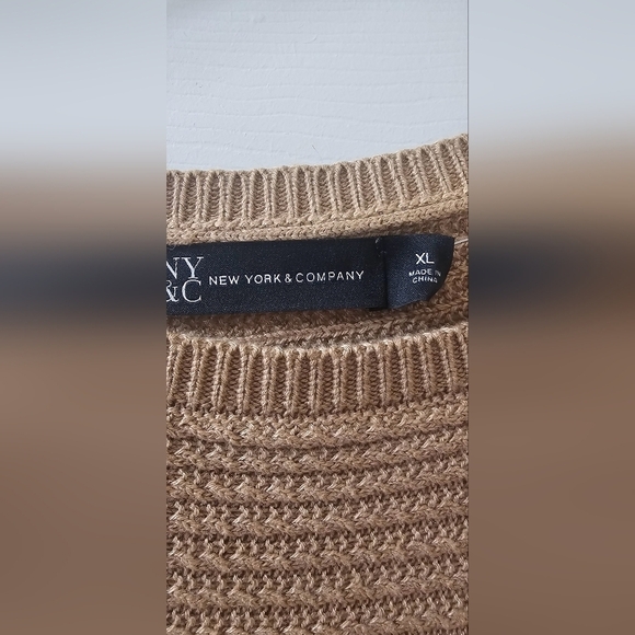 New York & Company Tan Long Sweater XL NEW - Picture 3 of 6